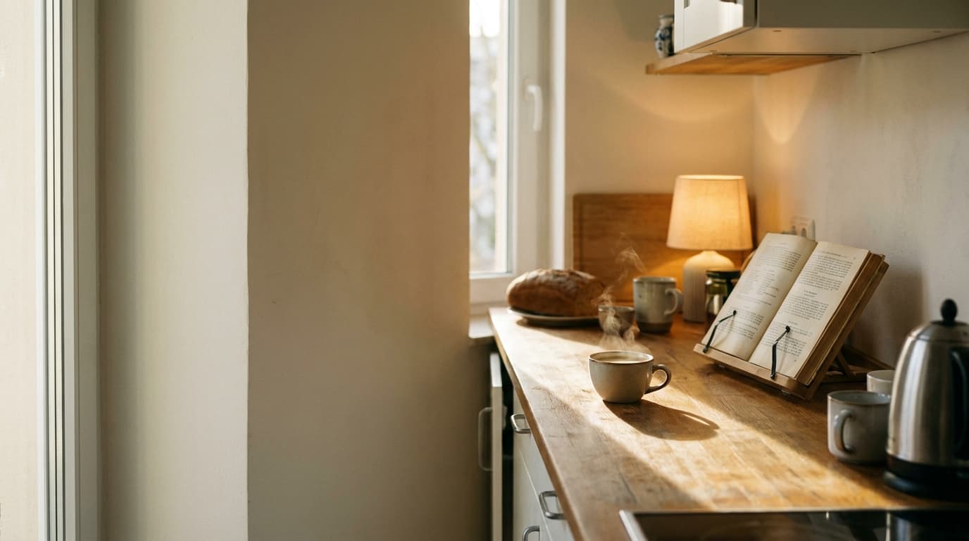 Warm sonnendurchflutetes Zuhause im goldenen Nachmittagslicht
